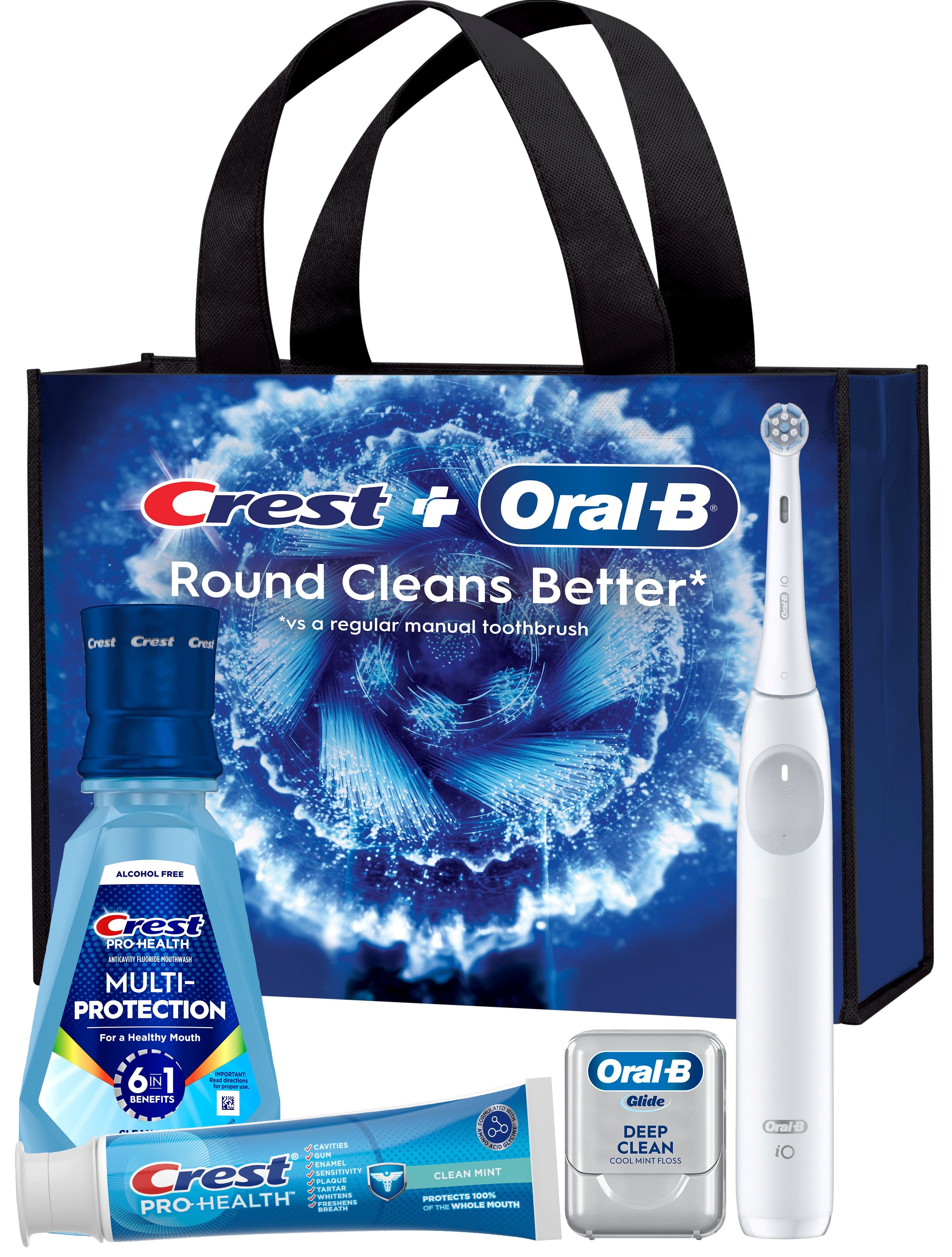 Crest Oral-B iO2 Daily Clean Electric Toothbrush System, 3 Kits/Case, Pure White, 80843396