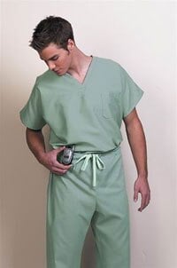 Fashion Seal Scrub Top, Unisex V-Neck, 1 Pocket, 4X Large, Sage, 78750