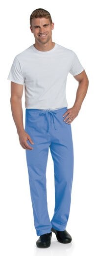 Landau Scrub Pant Reversible Unisex, Ceil Blue, 65% Polyester/35% Cotton, X-Small, 7602