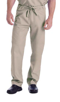 Landau Reversible Unisex Scrub Pant, Mid Rise, Straight Leg, Drawstring, X-Small, Sand, 7602