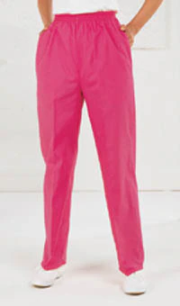 Fashion Seal Fashion Poplin Pant, Women's, X-Small, Ceil Blue, 55% Cotton / 45% Polyester, Elastic Waistband, 2 Pockets