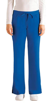 Grey's Anatomy Scrub Pant, 5 Pocket, Tie-Front, Women's, X-Small, Royal Blue, 77% Polyester/23% Rayon, 4232
