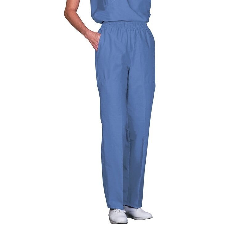 Fashion Seal Ladies Scrub Pant, Ciel Blue, Medium, 55% Cotton/45% Polyester, Style 7867