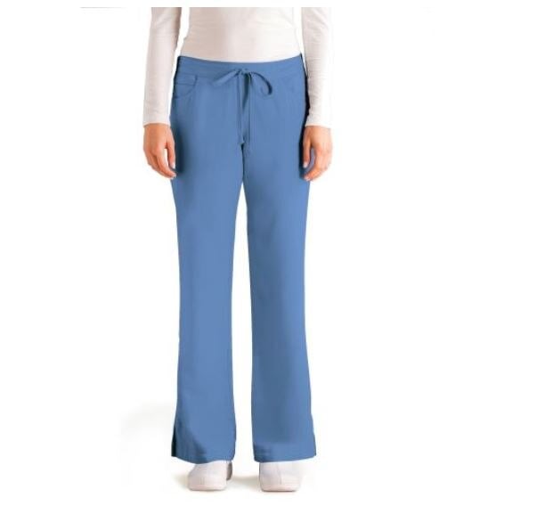 Grey's Anatomy Scrub Pant, 5 Pocket, Tie-Front, Women's, X-Large, Ceil Blue, 77% Polyester/23% Rayon, 4232