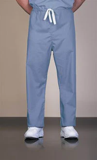 Fashion Blend® Ciel Blue Reversible Scrub Pants, Unisex XXX-Large, Drawcord Closure, 55% Cotton/45% Polyester, Latex-Free, Non-Fluid Resistant