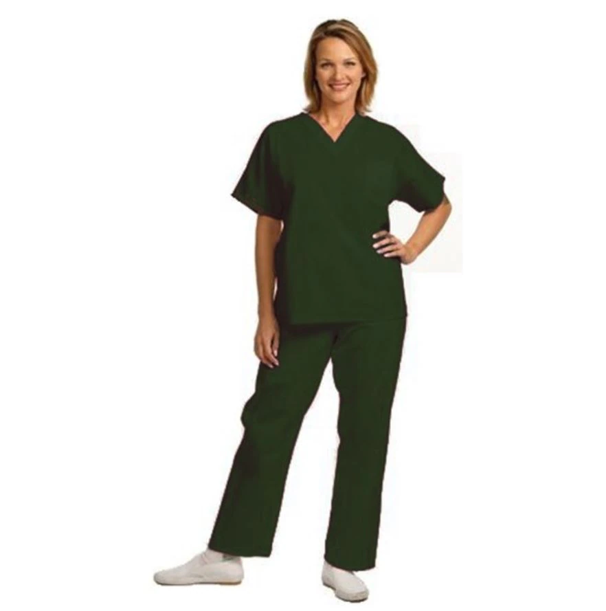 Fashion Seal Healthcare® Unisex Fashion Scrub Shirt, Sea Crest Line, 65/35 Fashion Poplin®, Fir Green, Extra Large, 1/Pkg
