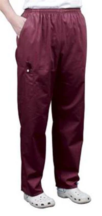 Fashion Seal Healthcare® Unisex Ultimate Pants, 65/35 Fashion Poplin®, Burgundy, Extra Small, 7430