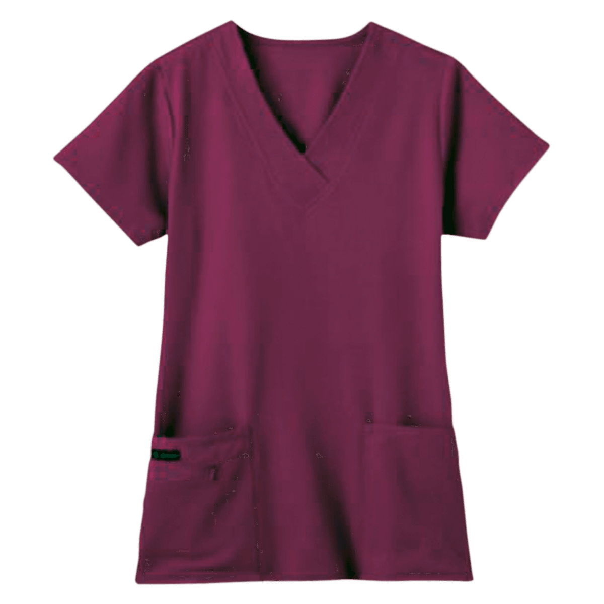 Jockey Scrub Top Banded V-Neck 3 Pocket, Women's, 2X Large, Plum, 72% Polyester/21% Rayon/7% Spandex, 2206