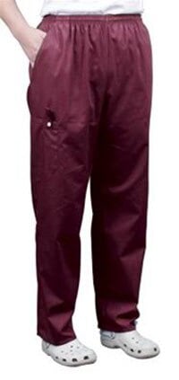 Fashion Poplin® Unisex Ultimate Pants, Burgundy, XX-Large, 65% Polyester/35% Cotton, Latex-Free, Non-Fluid Resistant, 7430