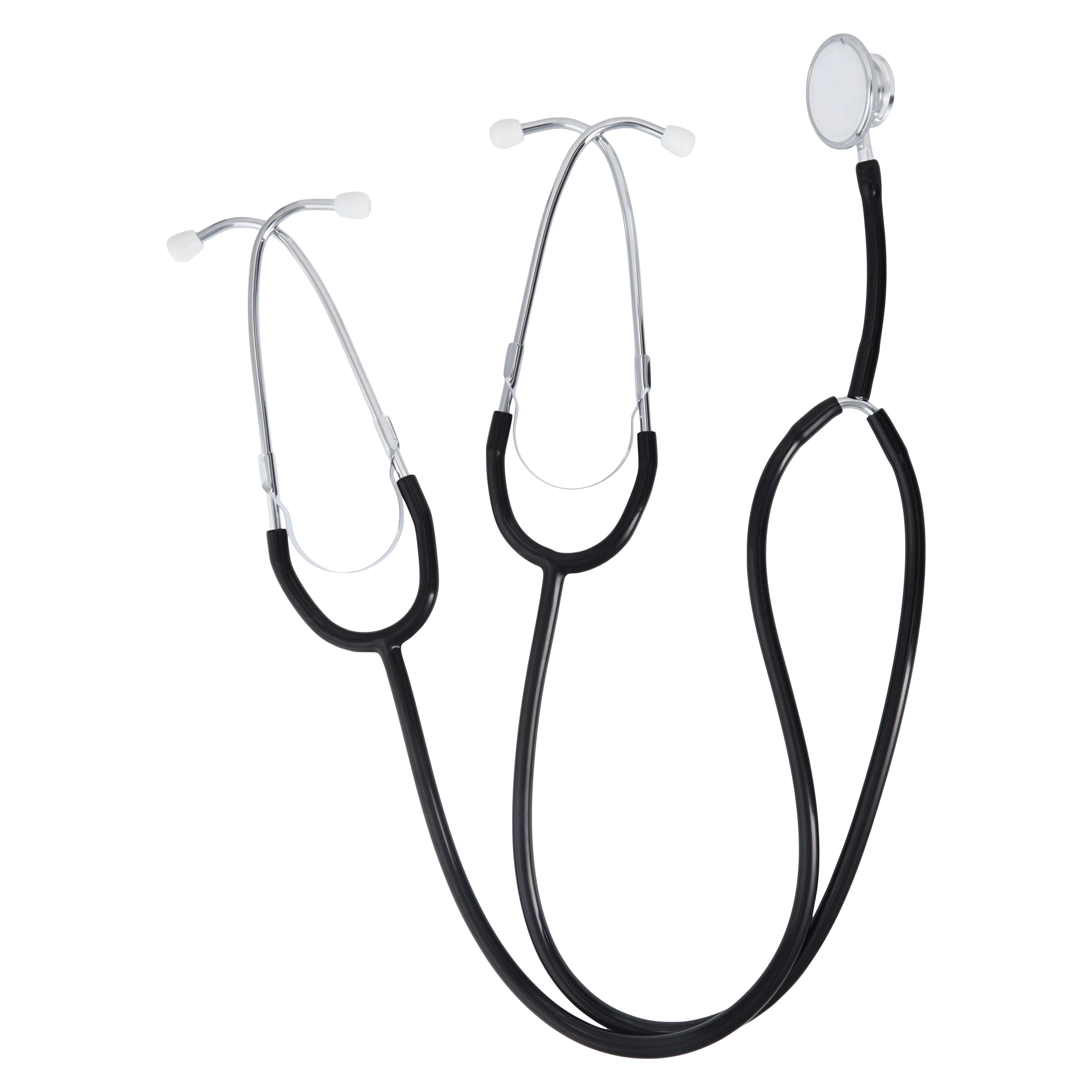 Mabis Teaching/Training Stethoscope, Dual Head, Adult, Black, Single Lumen Tubing, 10-446-020
