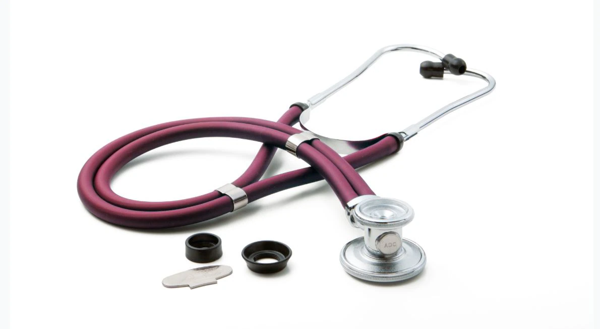 ADC Adscope 641 Sprague Rappaport Stethoscope, Adult/Pediatric, Magenta, Double Lumen Tubing