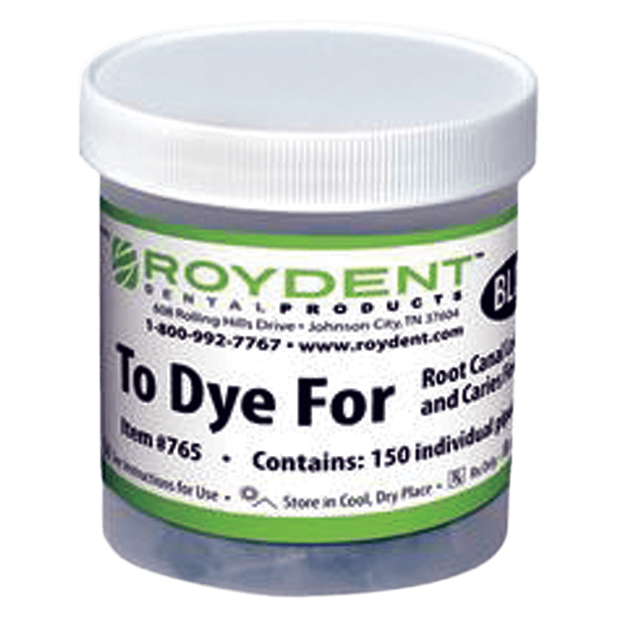 To Dye For Caries Indicator, Blue, Predosed Pipettes, Bulk Pack of 150, 765
