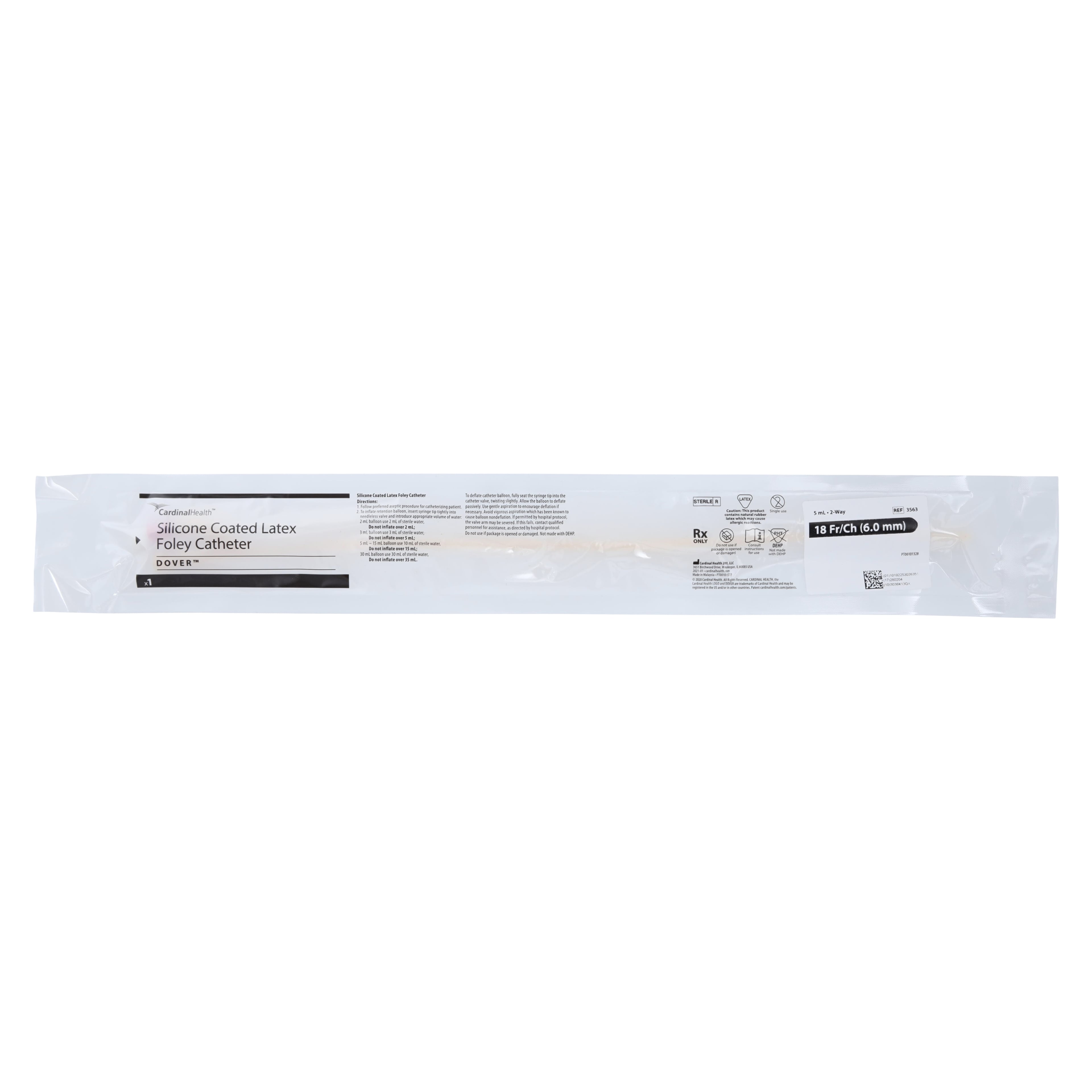 Catheter Foley Kenguard Silicone 18Fr 5cc 2-Way Straight Tip, 01KT1G0X9SDEZ9Y6NCSW16KWNP
