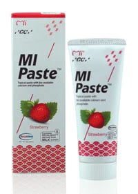 GC America MI Paste Topical Tooth Crème, Strawberry, 40 g Tubes, 10/Box, 424505