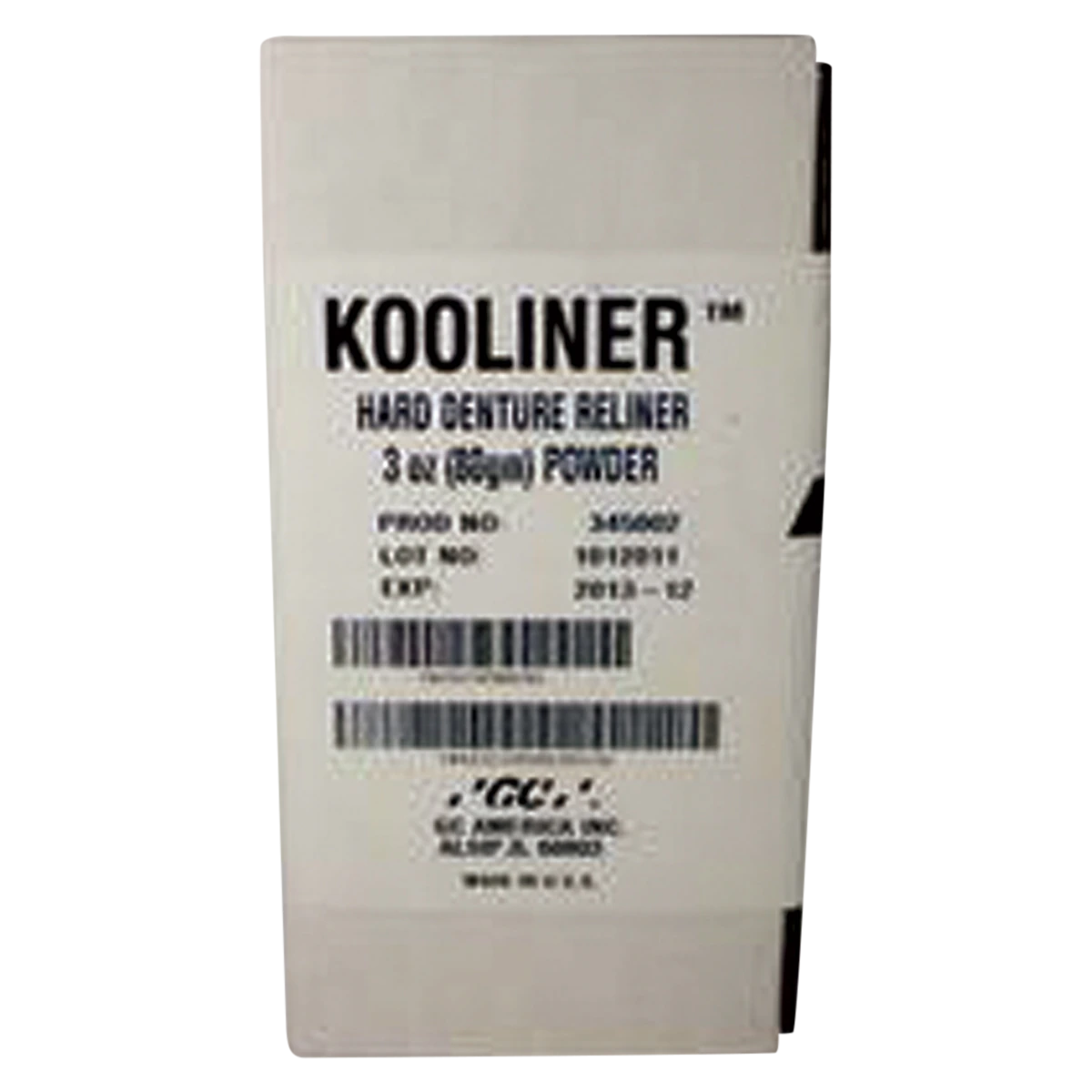 GC America Kooliner Hard Chairside Denture Reline Material, Powder Refill, 3 oz (85 g), Pink, 1/Bottle, 345002