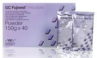 GC Fujivest Premium Phosphate-Bonded Investment Powder, Carbon-Free, 150 g Pouch, 40/Case