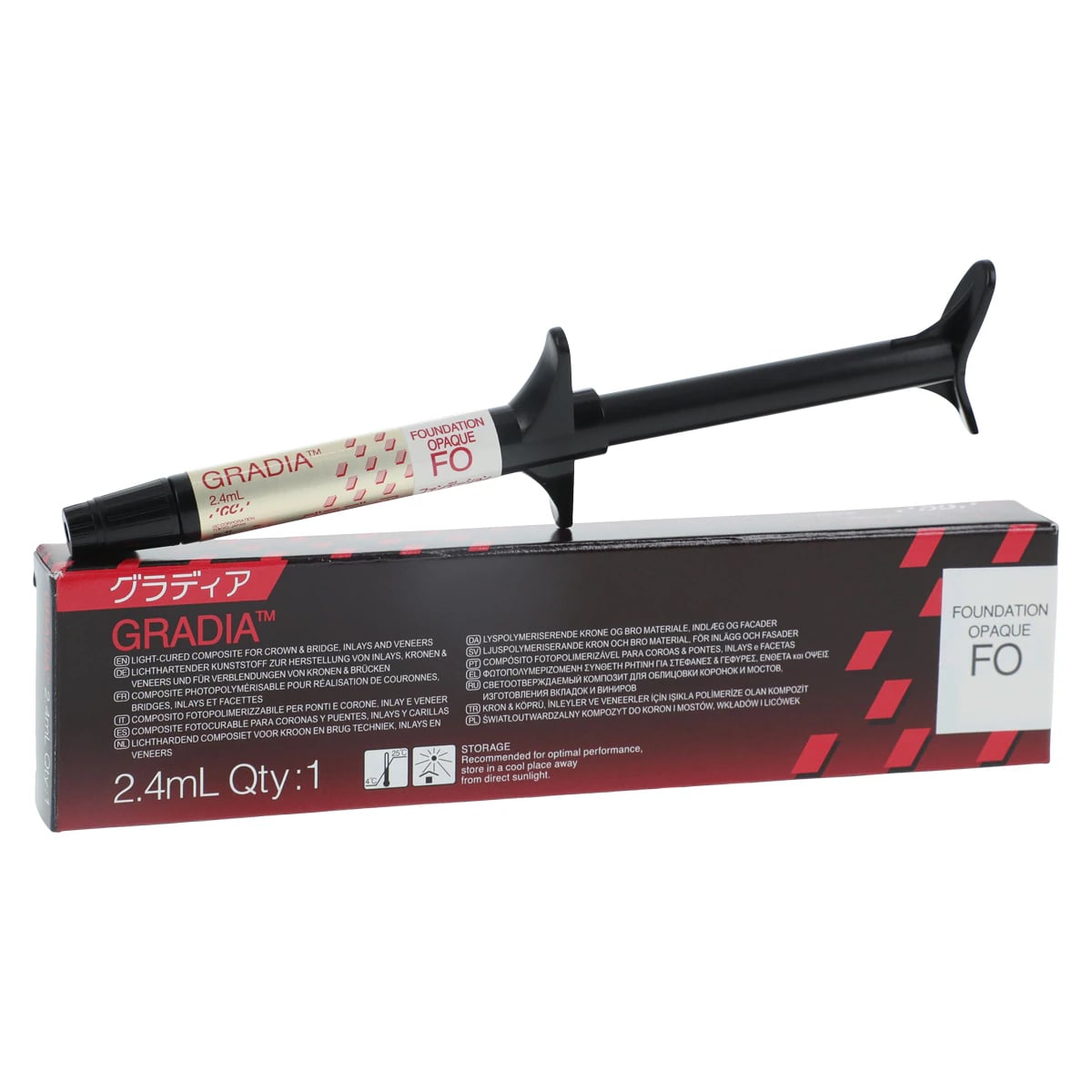 GC America Gradia Foundation Opaque (FO) Indirect Restoration System, 2.4 mL Syringe, Each