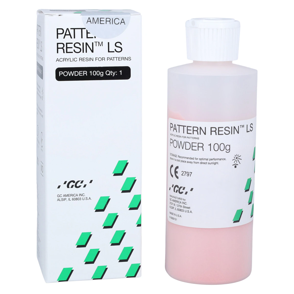 GC America Pattern Resin LS Self-Curing Acrylic Die Material, Powder Refill, 100 g, #335202