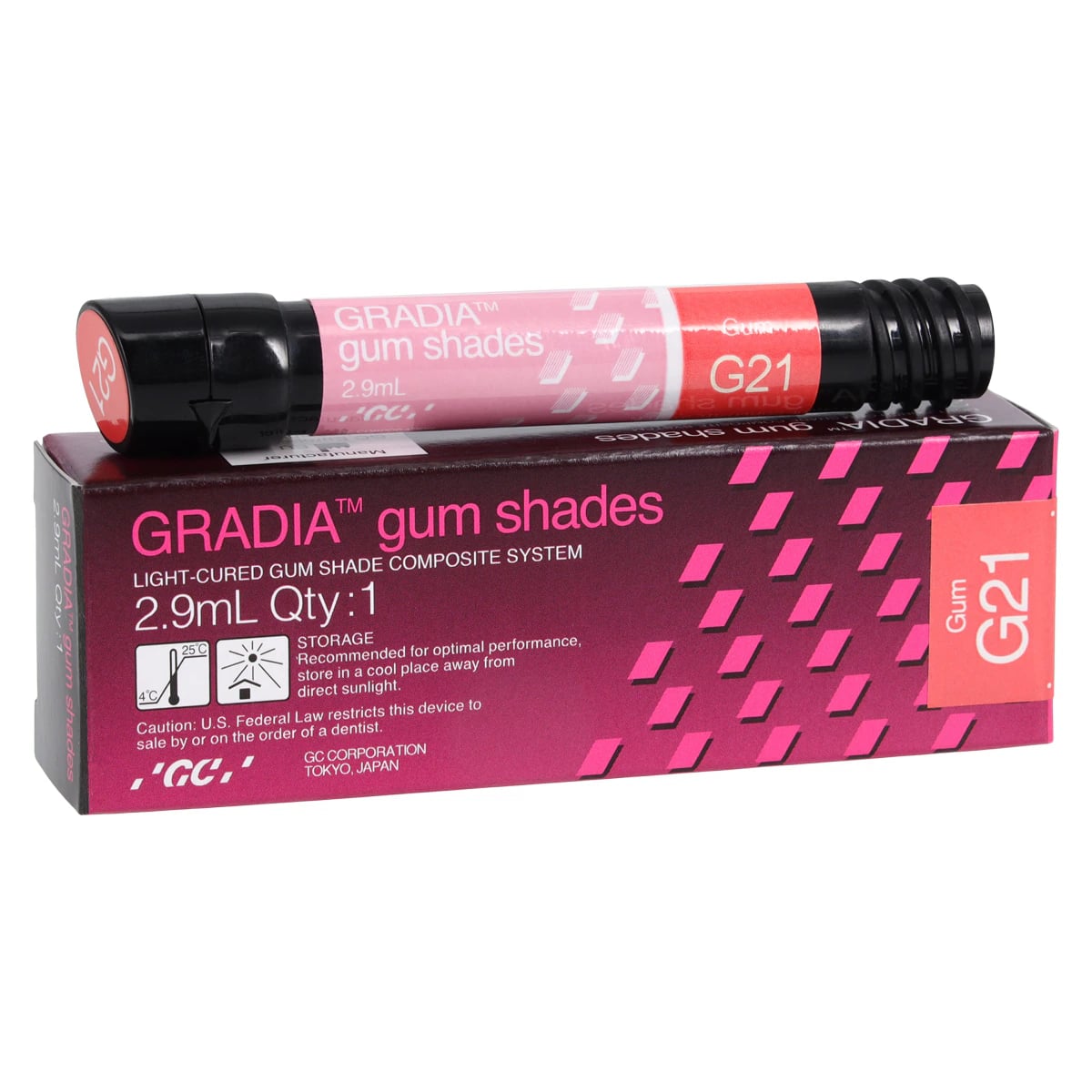 Gradia Gum Opaque Light-Cure Gingival Composite, Shade G21, 2.9 mL Syringe Refill, 001895