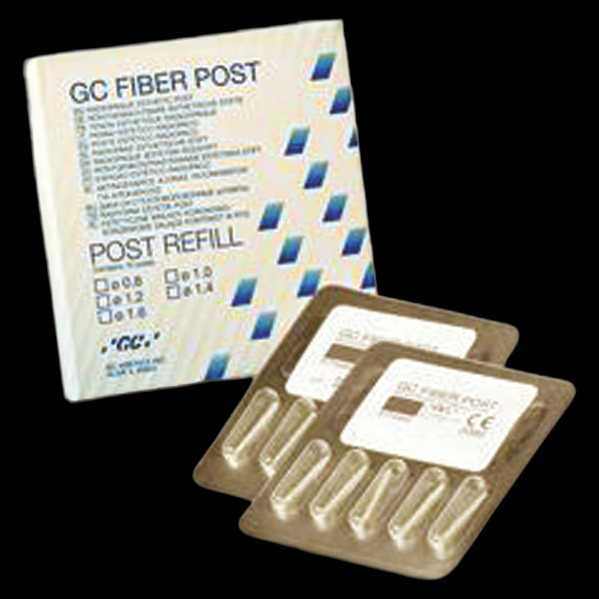 GC Fiber Post Refill, 1.0 mm, Glass Fiber Reinforced, 10/Box, 400003