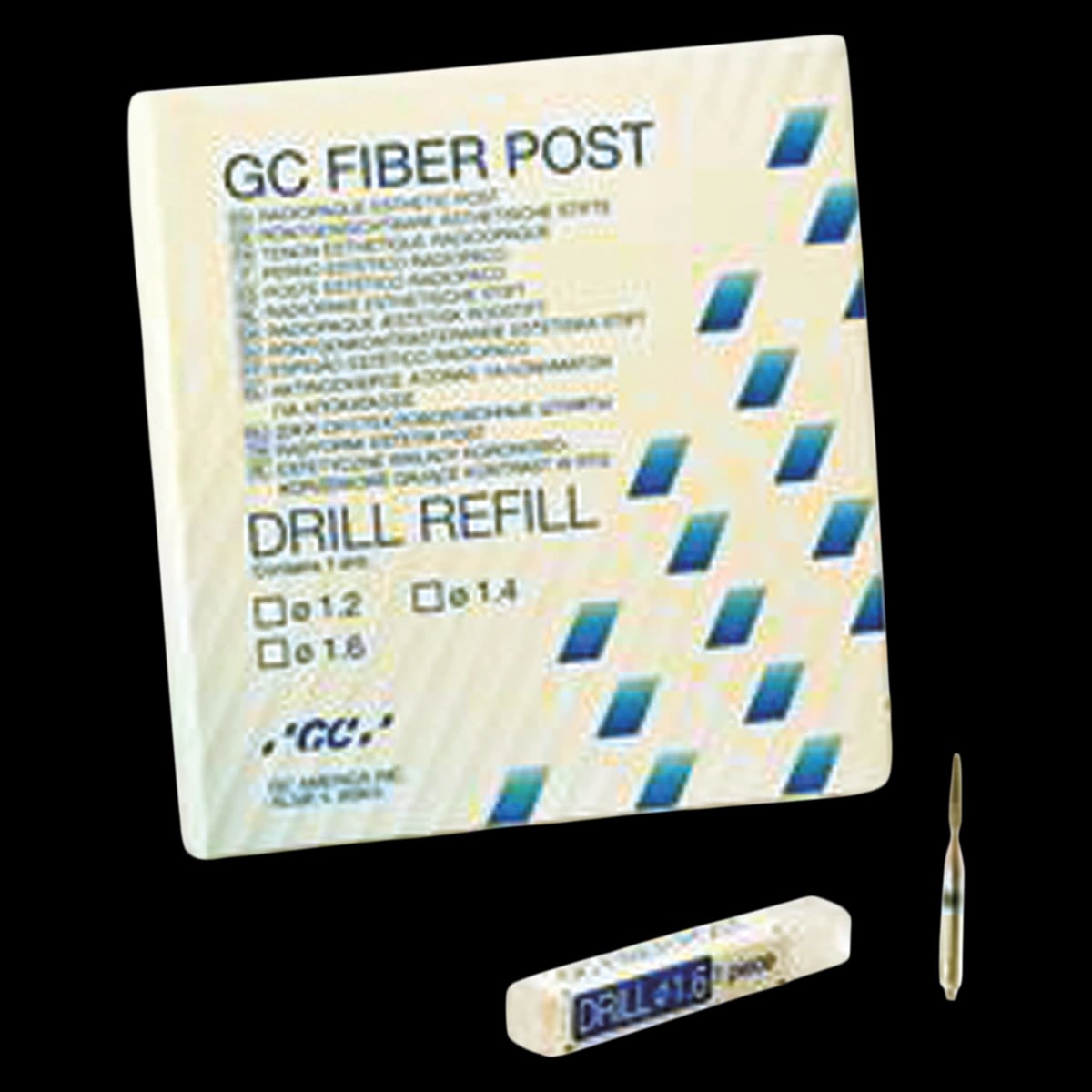 GC Fiber Post Drill Refill, 1.4 mm, Yellow, Single Drill, 400008