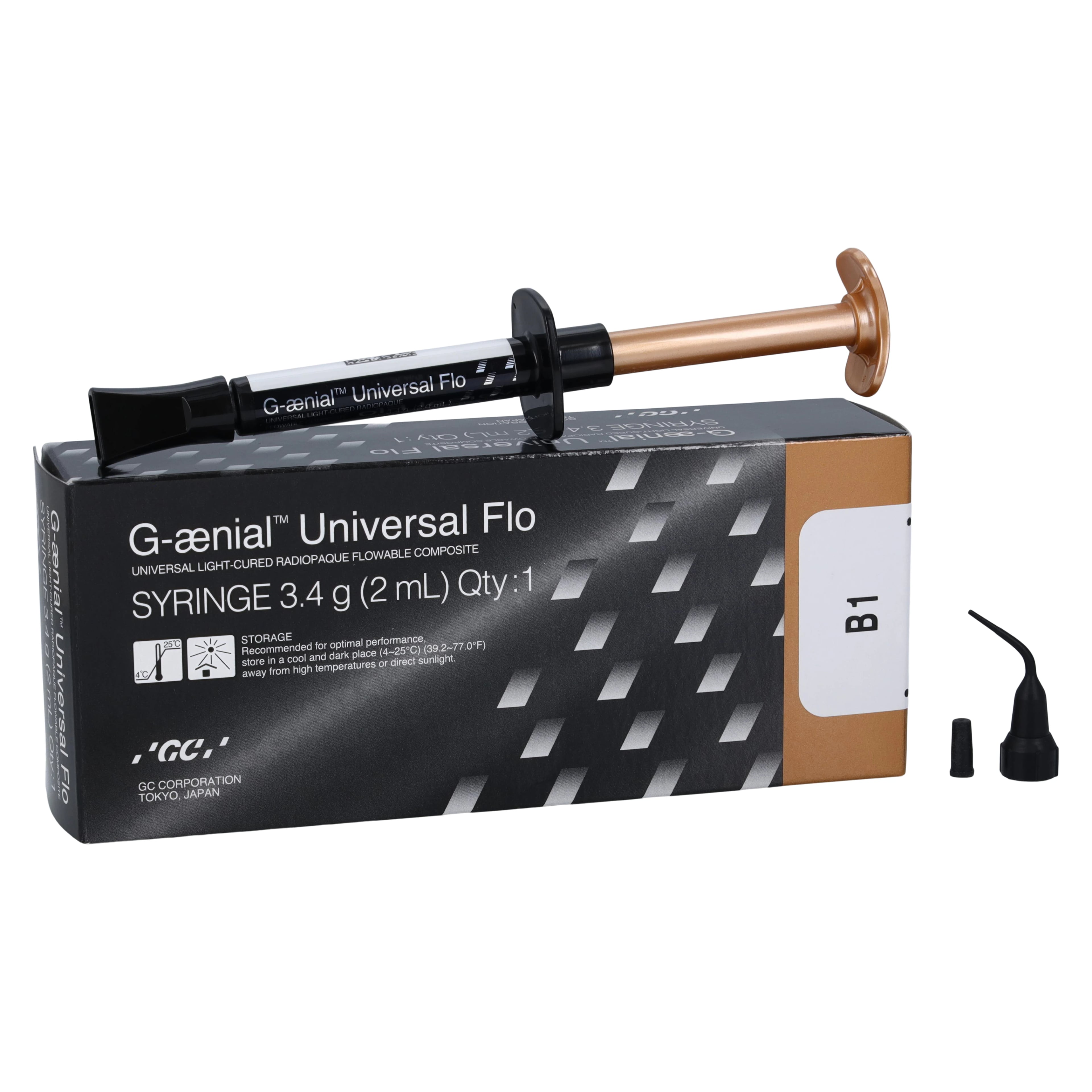 G-aenial Universal Flo Flowable Composite, Light-Cure, Syringe Refill, 3.4 g, Shade B1, 1/Pk, 004207
