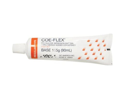 Coe-Flex Polysulfide Impression Material, Base, Regular Body (Medium), Fast Set, Lead-Free, 90 ml Tube, #131205