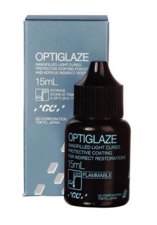 GC Optiglaze Nano-Filled Light-Cured Glossy Protective Coating, 15 mL Bottle, 1/Pk, 002613