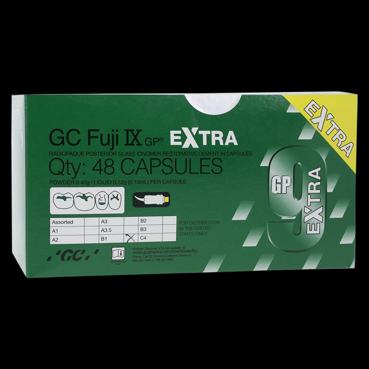 GC Fuji IX GP Extra Capsules, Shade B1, 48/Box, 425045