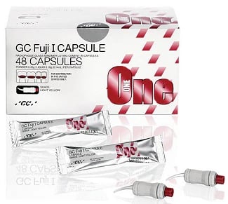 GC Fuji I Glass Ionomer Luting Cement Capsules, Light Yellow, 48/Box, 425095