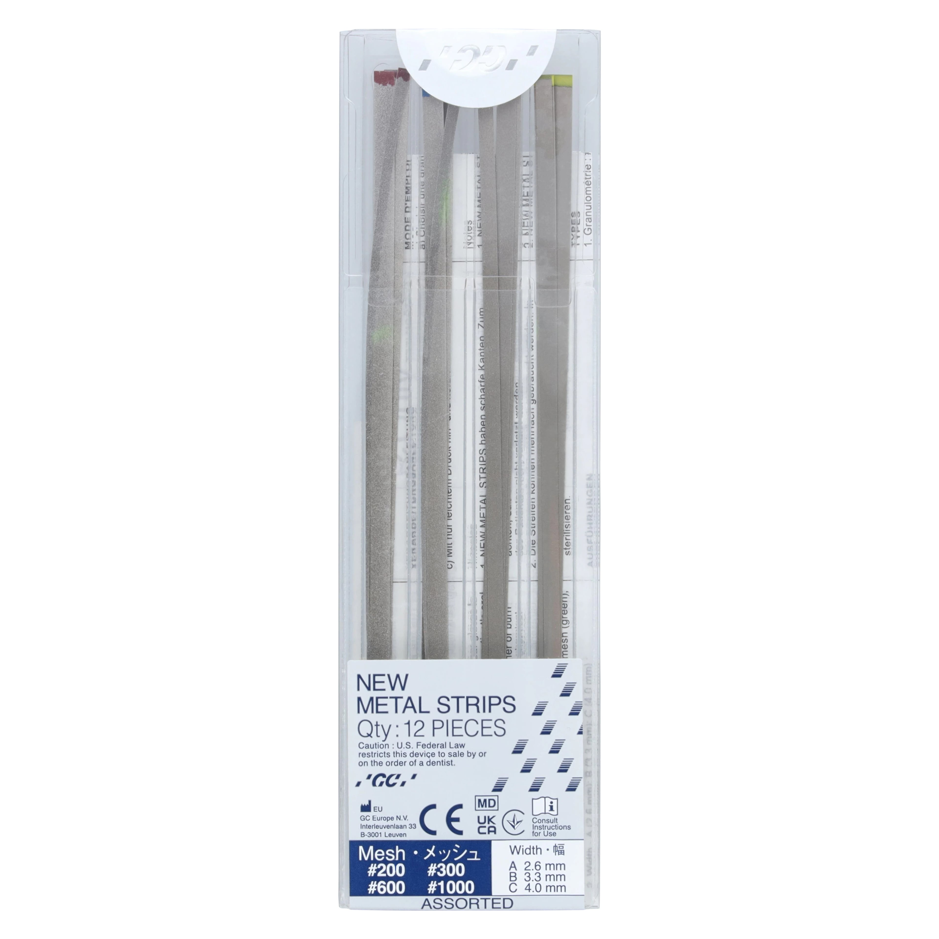 GC America Metal Finishing Strips, Assortment B, 12/Pk, 000267