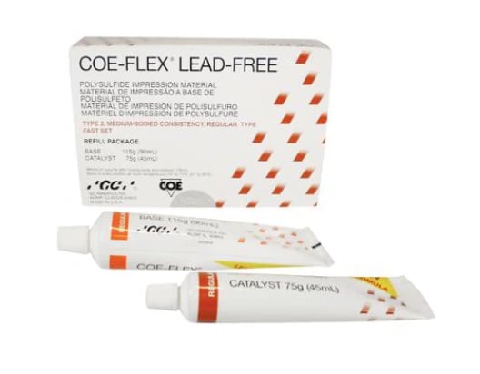 Coe-Flex Impression Material Polysulfide Refill, Regular Body, Fast Set, 2/Package, 131105