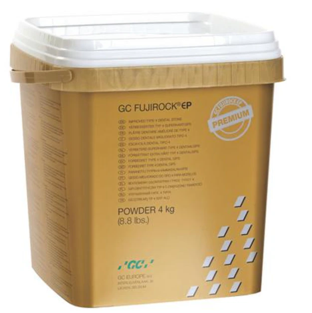 GC FujiROCK EP Premium Type IV Dental Die Stone, Polar White, 4 kg (890366)