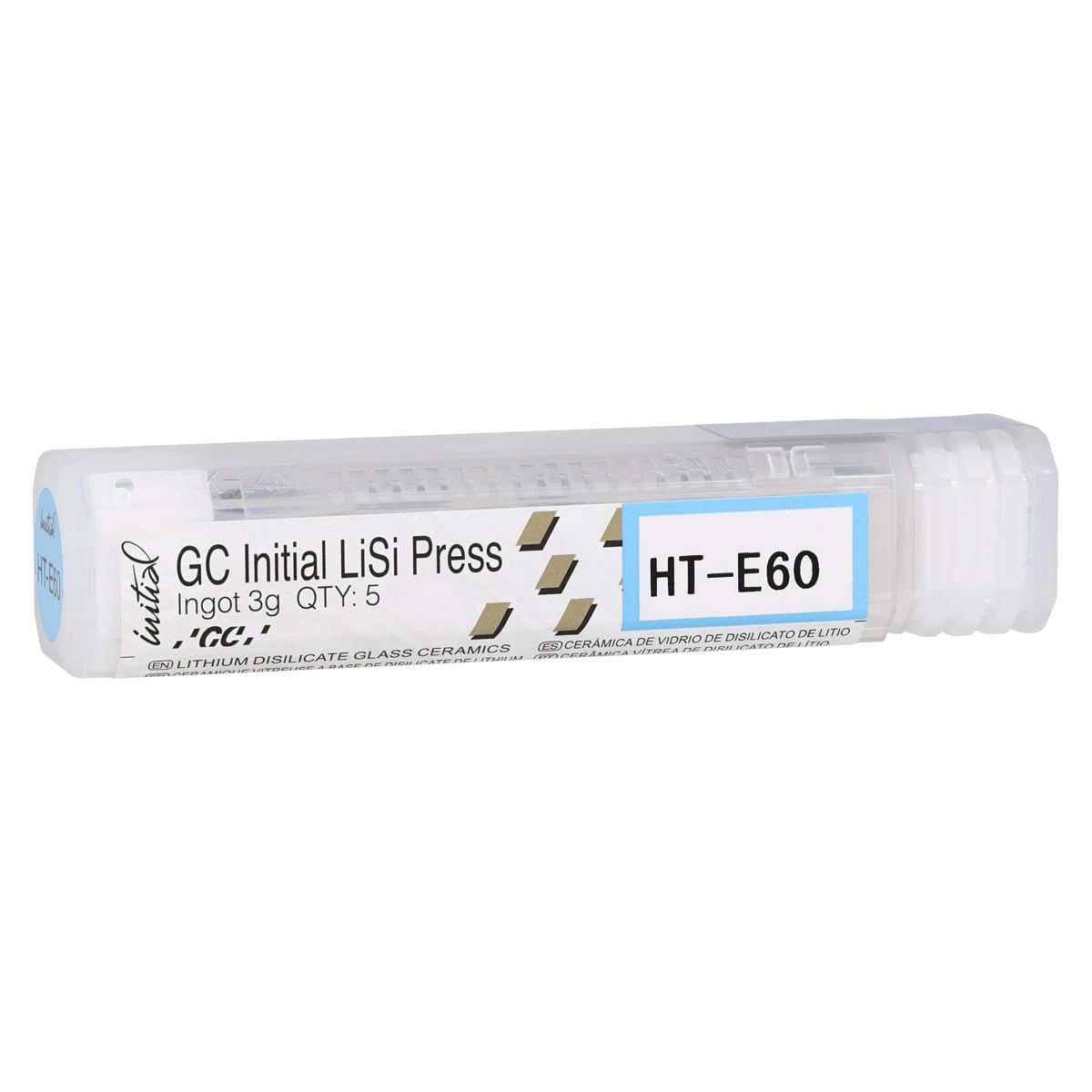 GC Initial LiSi Press Lithium Disilicate Ingot, Shade HT-E60, 3g, 5/Pk