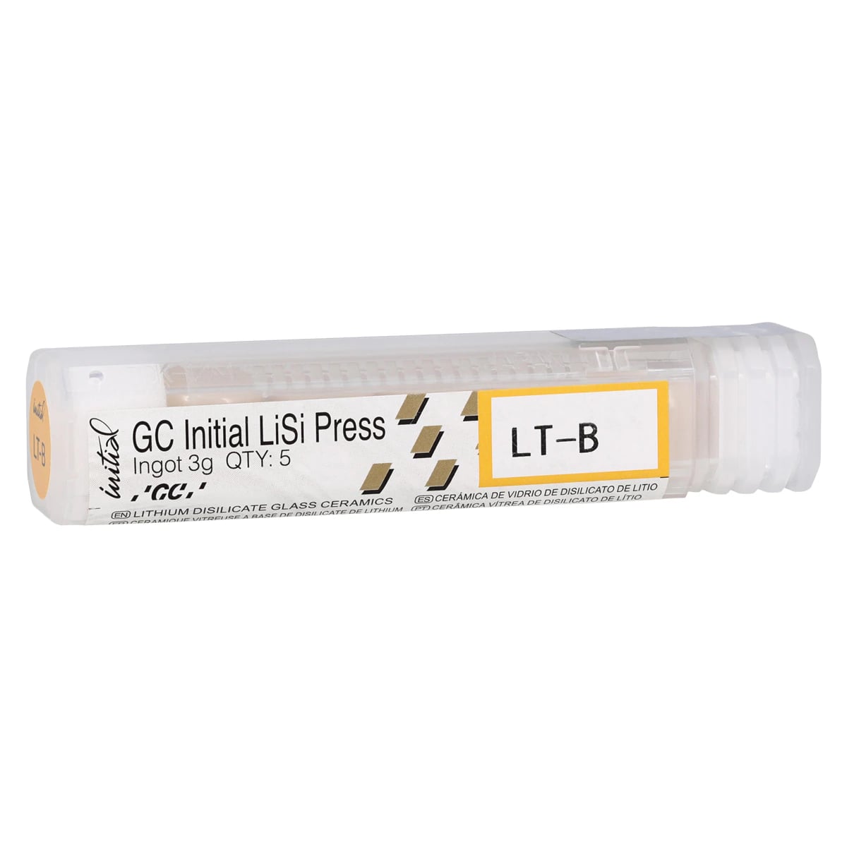 GC Initial LiSi Press Lithium Disilicate Ingot, Shade LT-B, 3g, 5/Pk