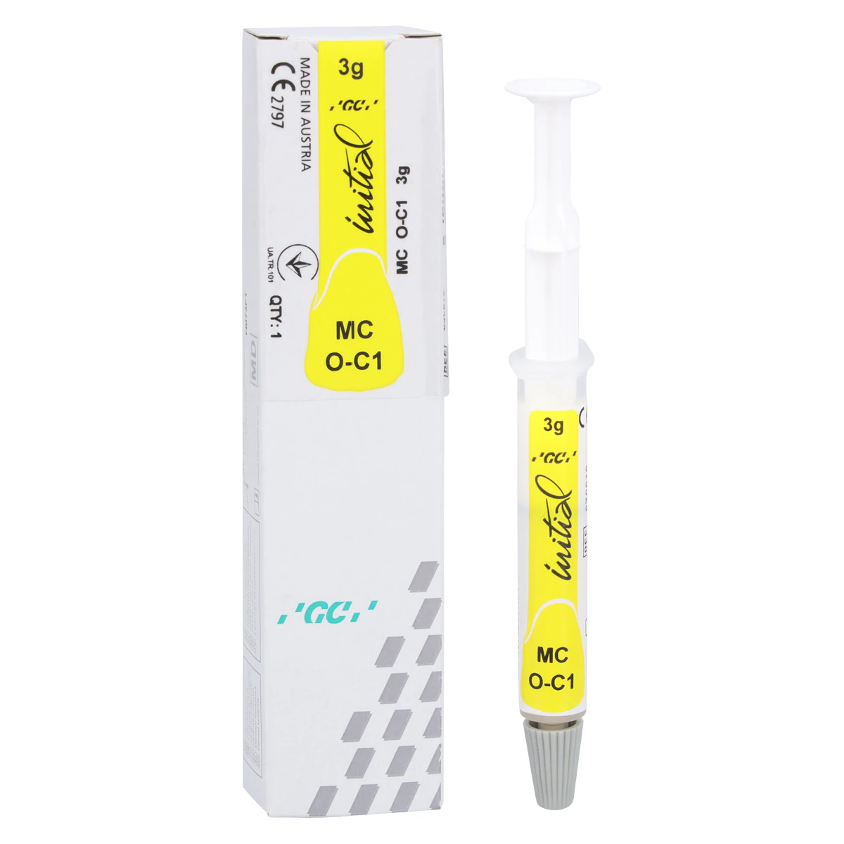 GC Initial MC Paste Opaque Ceramic, Shade OC1, 3 g Syringe Refill