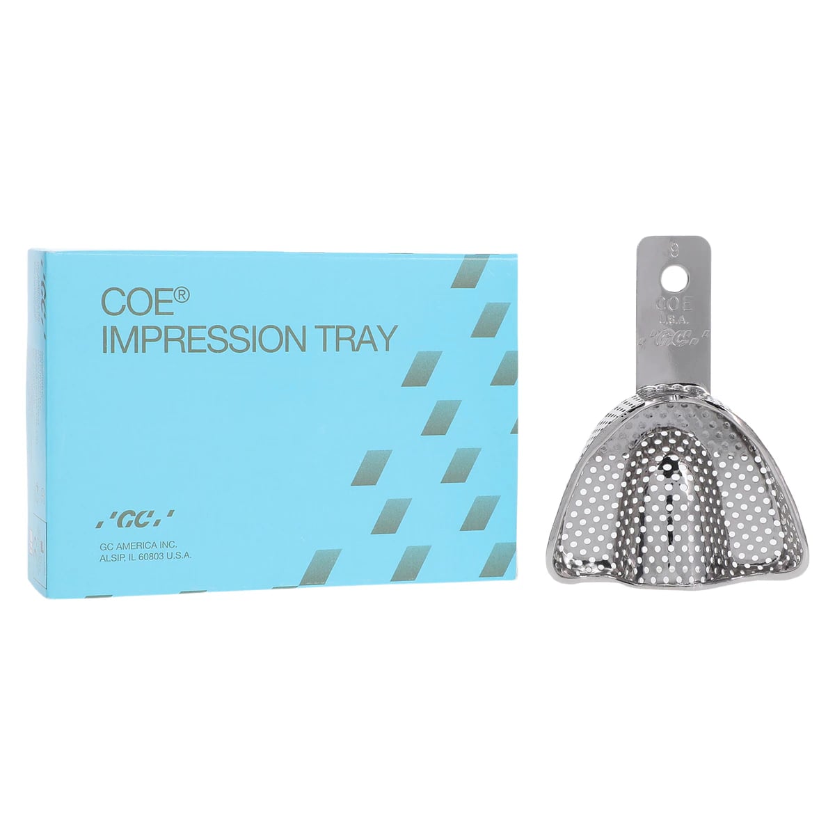 Coe Metal Tray #9 Pedo Medium, Nickel Plated Brass, Perforated, Upper, Each