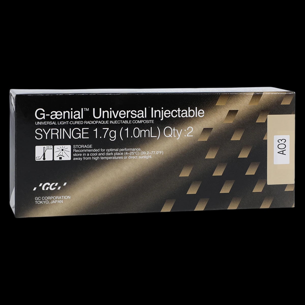G-aenial Universal Injectable Composite, Shade AO3, 1.7 g (1.0 mL) Syringe, Pack of 2, 012375