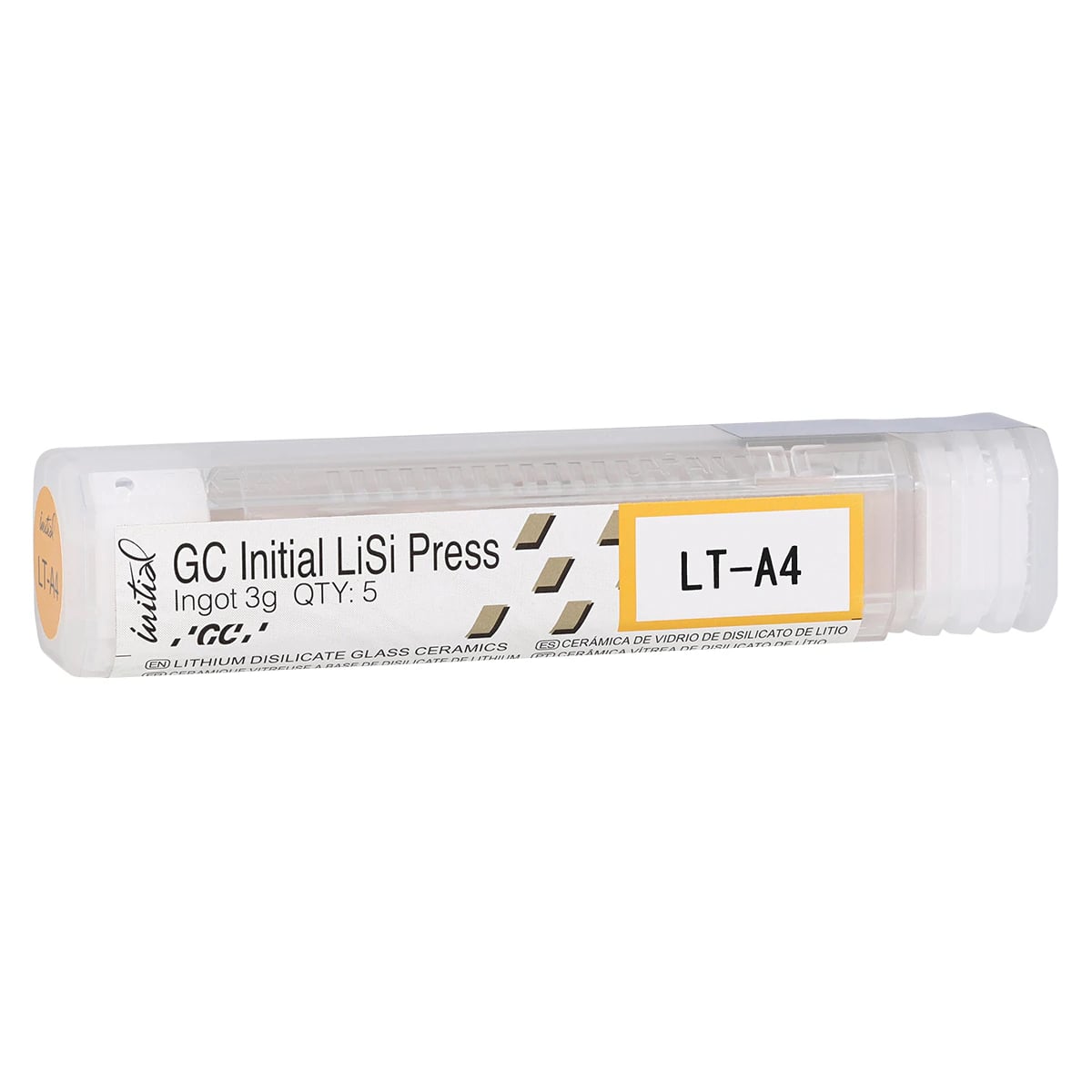 GC Initial LiSi Press Lithium Disilicate Ingot, Shade LT-A4, 3g, 5/Pk