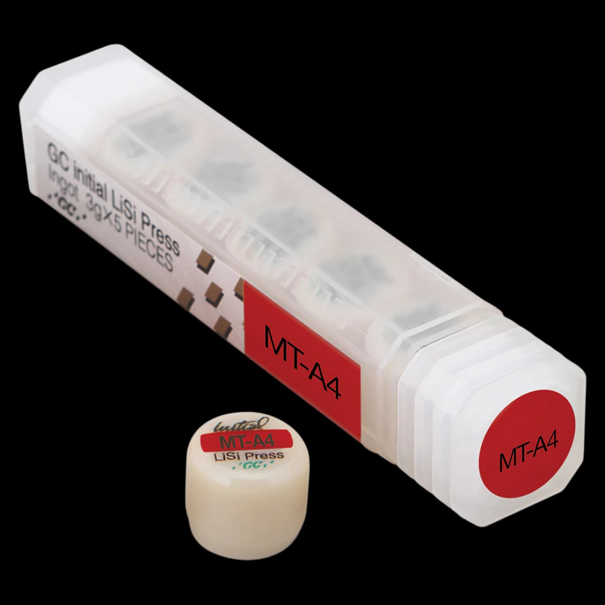 GC Initial LiSi Press Lithium Disilicate Ingot, Shade MT-A4, 3g, 5/Pk