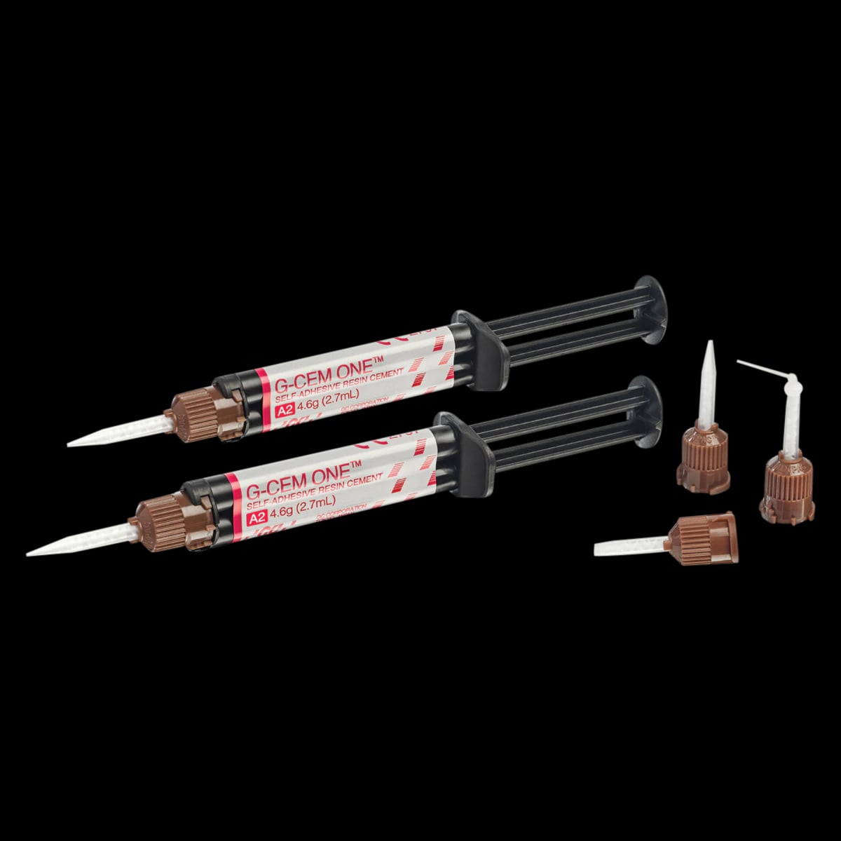 G-CEM ONE Universal Resin Cement Twin Refill, Self-Cure, Shade A2, 2 x 4.6 g Syringes with Automix Tips, 013673