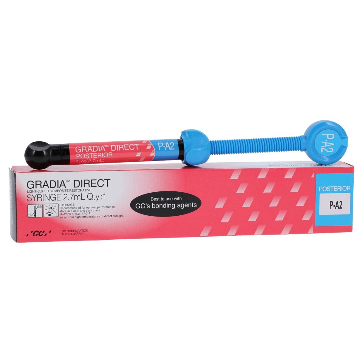 Gradia Direct Microfilled Hybrid Resin Composite Syringe Refill, Shade P-A2, 2.7 mL, 1/Pk, #002004
