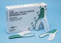 COE Sideless Triple Function Disposable Impression Trays, Adjustable 2-1/2" to 3", 50/Pkg, #150001