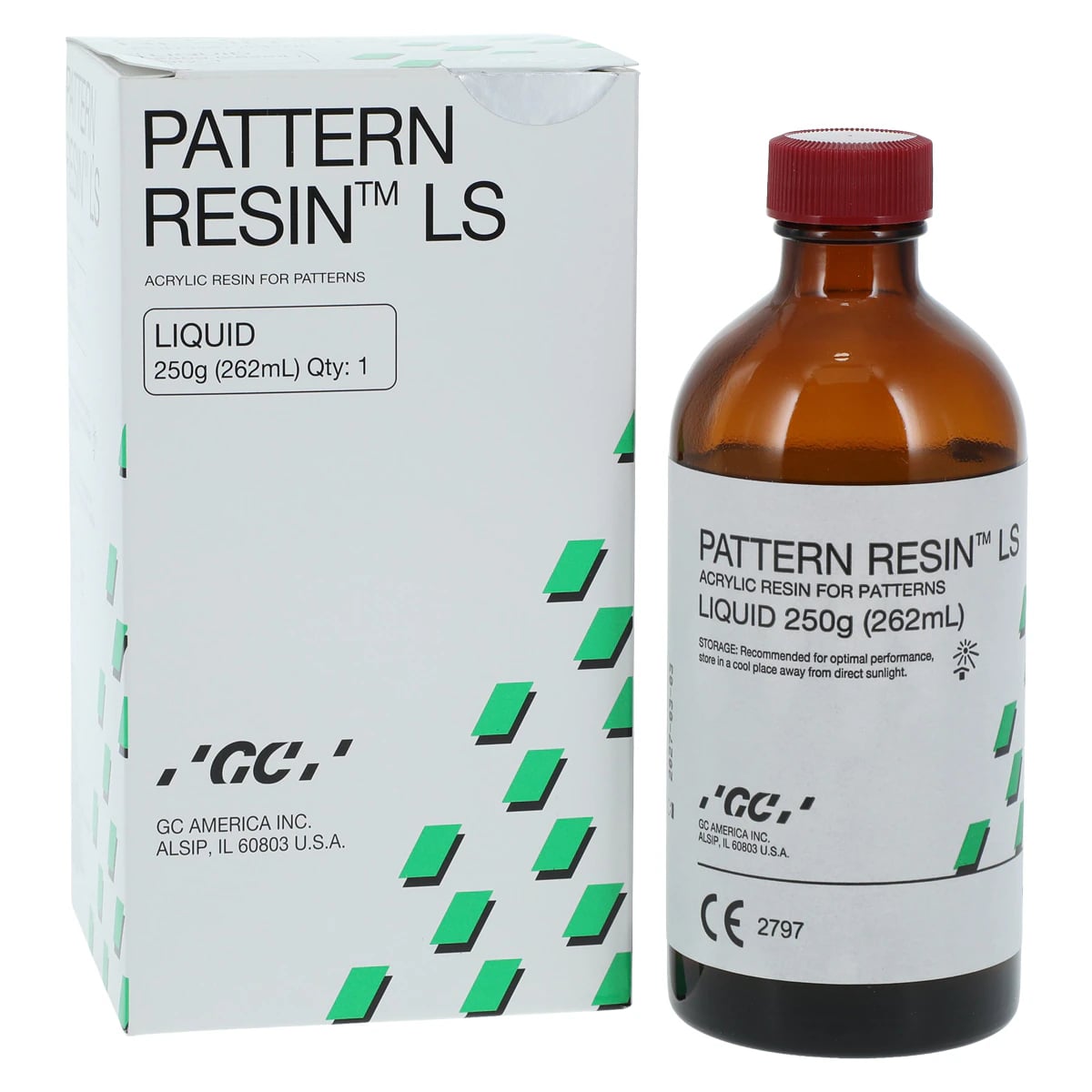 GC America Pattern Resin LS Self-Curing Acrylic Die Material, Liquid Refill, 250 g (262 mL), 1/Pk, 335205