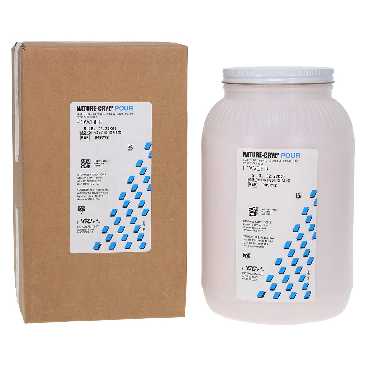 GC America Nature-Cryl Pour Powder, COE-LOR Moderate, 5 lb, 349772