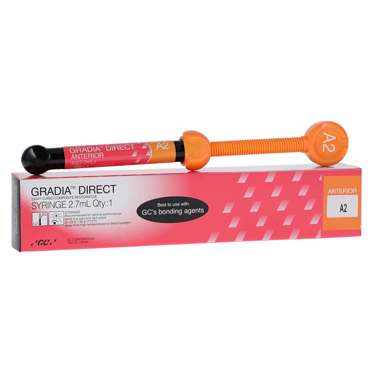 Gradia Direct Microfilled Hybrid Resin Composite Syringe Refill, Shade A2, 2.7 mL, 1/Pk, #001989