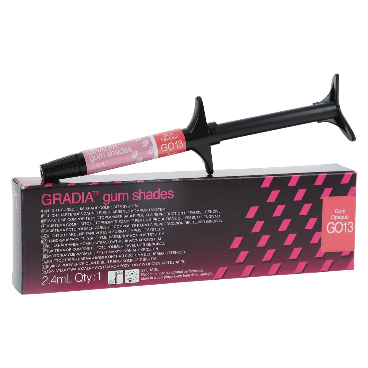 Gradia Gum Opaque GO13 Syringe, 2.4 mL, Light-Cure Indirect Composite, 1/Pk