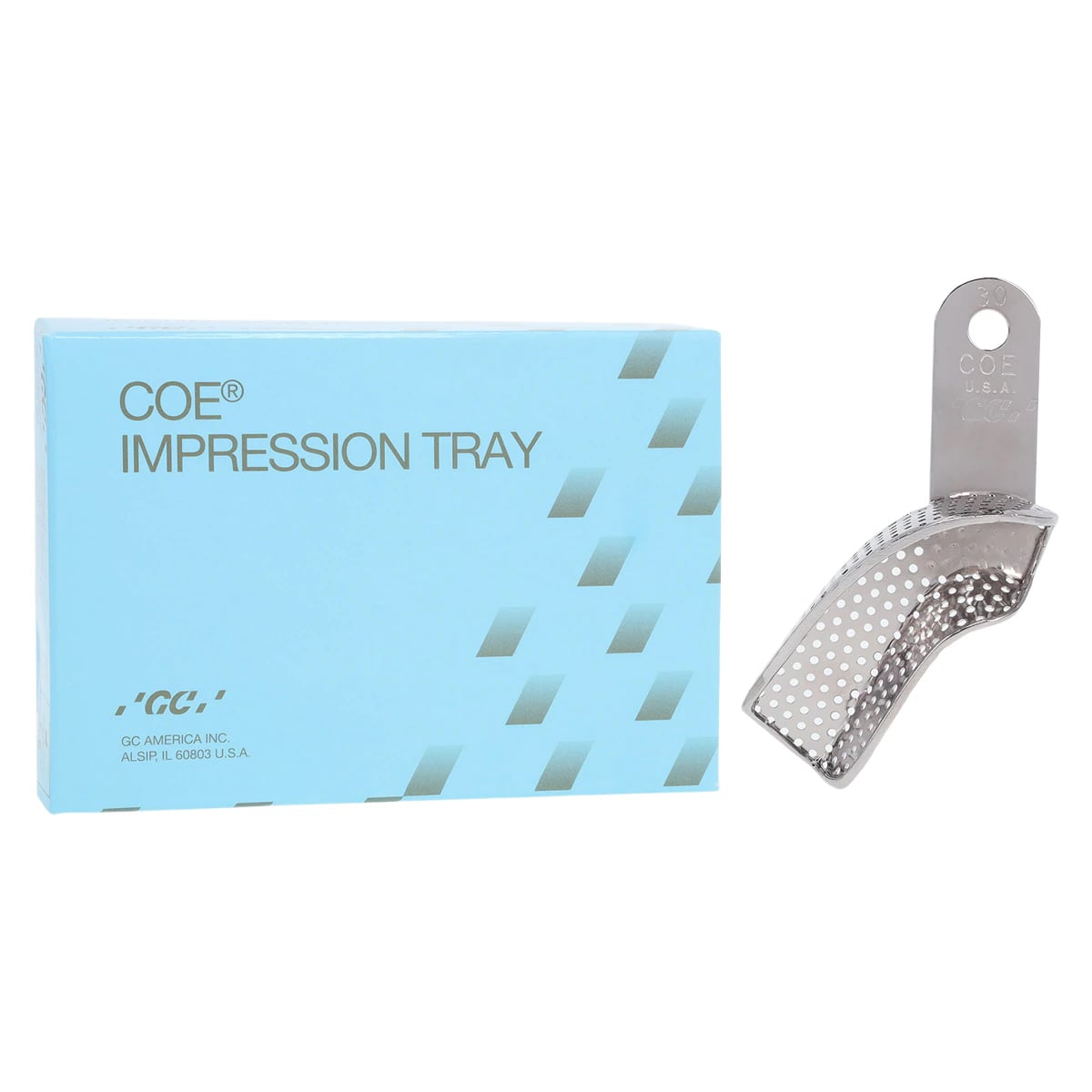 COE® Nickel-Plated Perforated Partial Impression Tray #30 Upper Left/Lower Right, 1 Each, 260301