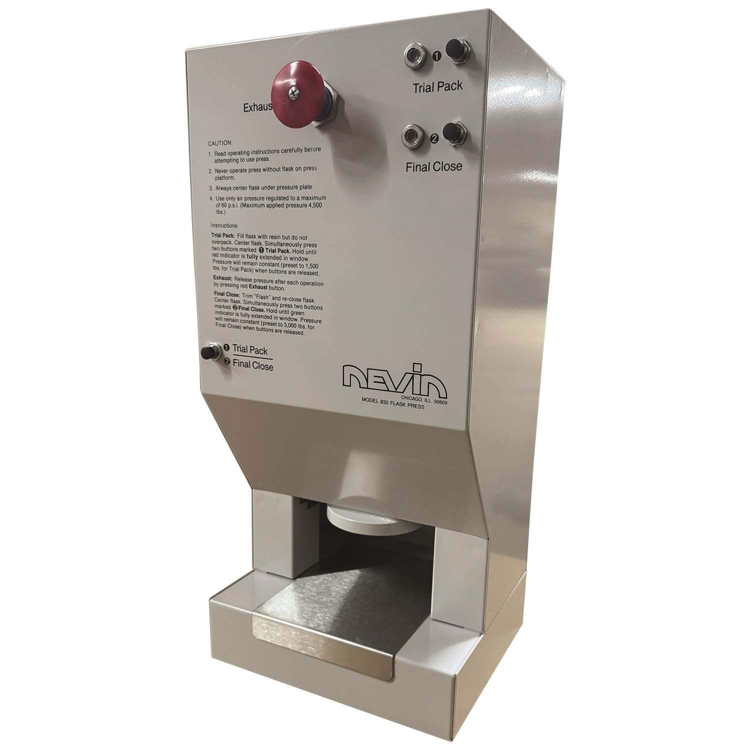 Dentalez Pneumatic Flask Press, Model 832