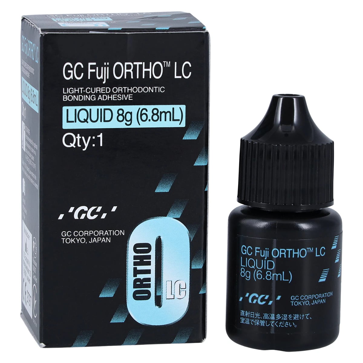 GC Fuji Ortho LC Light-Cured Resin Reinforced Glass Ionomer Orthodontic Cement, Liquid Refill, 8 g (6.8 mL) Bottle, 000030